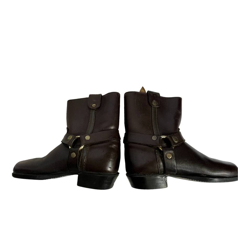 Stirrup Boots Child boy or girl size 5? 6.25" 2.5" wide 6" tall Brown shoe